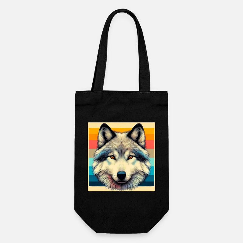 Wolf - Gift Bag for Bottles - black