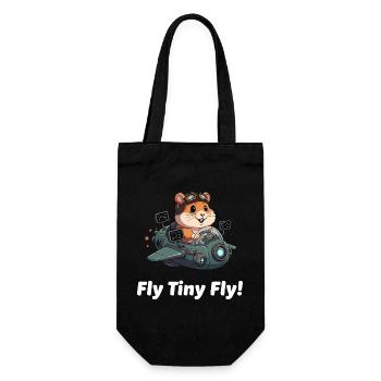 Rocket Hamster Space Flight - Gift Bag for Bottles - black - Front