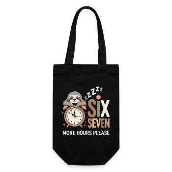 Sleeping Sloth: More Hours Please - Gift Bag for Bottles - black - Front