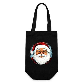 Weihnachten Weihnachtsmänner - Geschenkbeutel für Flaschen - Schwarz - Vorne