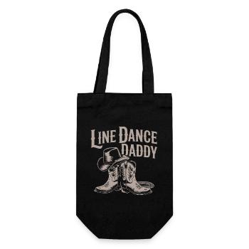 Line Dance Daddy Cowboy Boots - Gift Bag for Bottles - black - Front