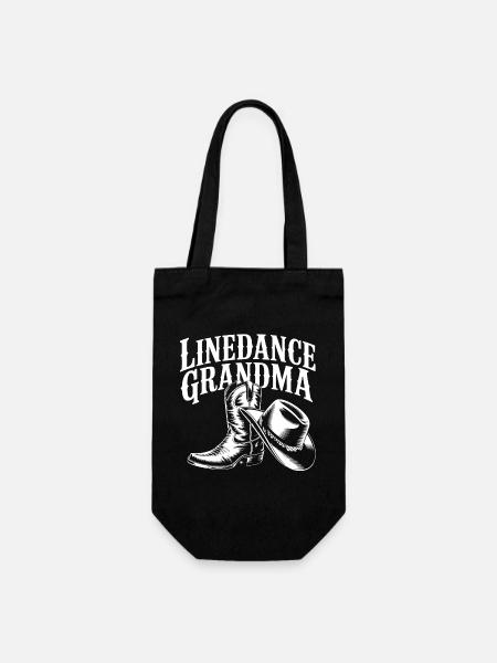 LineDance Oma - Geschenkbeutel für Flaschen - Schwarz