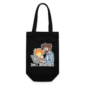 Every second customer project ends in CHAOS! - Gift Bag for Bottles - black - Front