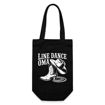 Line Dance Granny Cowboy Boots - Gift Bag for Bottles - black - Front