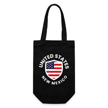 American flag emblem in shield New Mexico - Gift Bag for Bottles - black - Front