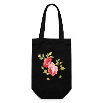 Bouquet de roses - Sac à bouteille - noir - Devant
