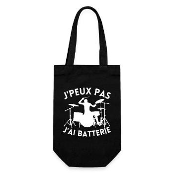 J'Peux Pas J'Ai Batterie Humour Gift Funny Battery - Sac à bouteille - noir - Devant