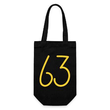 63 - Geschenkbeutel für Flaschen - Schwarz - Vorne