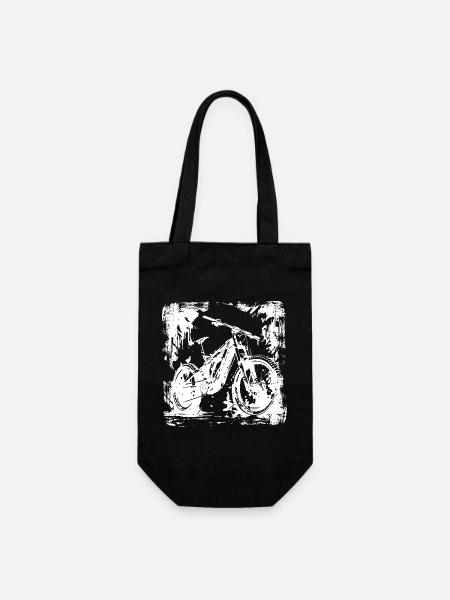 Mountainbike Liebhaber Grafik - Geschenkbeutel für Flaschen - Schwarz