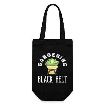 Gardening Black Belt Plant Lover Gardener - Gift Bag for Bottles - black - Front