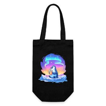 Pingouin Aurore avec Drink - Sac à bouteille - noir - Devant
