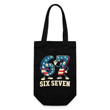 US Flag 67 Memes Six Seven - Gift Bag for Bottles - black - Front