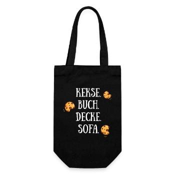 Kekse Buch Decke Sofa - Geschenkbeutel für Flaschen - Schwarz - Vorne