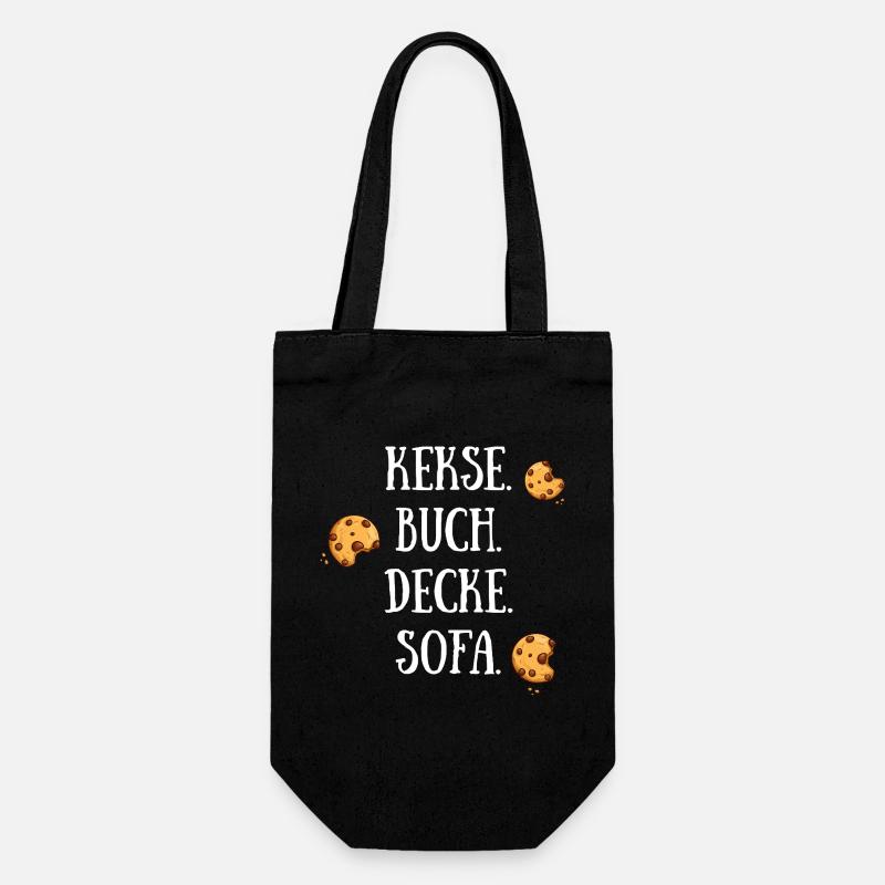 Kekse Buch Decke Sofa - Geschenkbeutel für Flaschen - Schwarz
