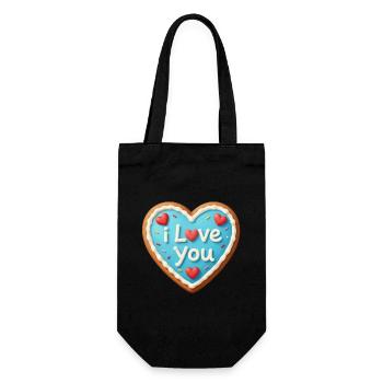 Valentinstag Herz Geschenk Valentinstag - Geschenkbeutel für Flaschen - Schwarz - Vorne