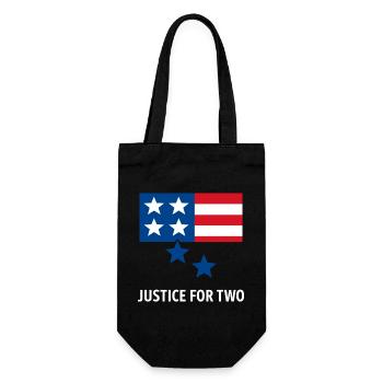 Justice For Two - Geschenkbeutel für Flaschen - Schwarz - Vorne