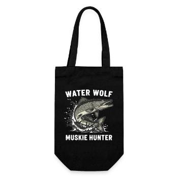 Fishing River Wolffish Aquatic Muskie - Gift Bag for Bottles - black - Front