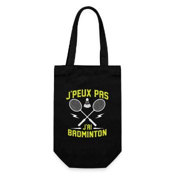 j'peux pas j'ai badminton - Sac à bouteille - noir - Devant