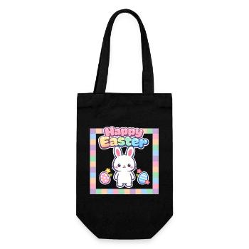 Bunny Bunny Spring Summer Easter Garden - Gift Bag for Bottles - black - Front