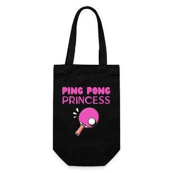 Ping-Pong-Prinzessin - Geschenkbeutel für Flaschen - Schwarz - Vorne