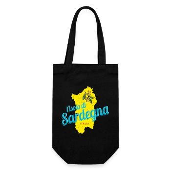 Sardinien Olive Italien Insel Vintage Souvenir - Geschenkbeutel für Flaschen - Schwarz - Vorne