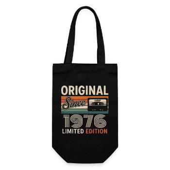 Vintage 1975 Legend Retro Birthday 1976 - Gift Bag for Bottles - black - Front