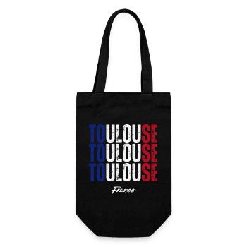 Toulouse, Frankreich, ich liebe Toulouse. - Geschenkbeutel für Flaschen - Schwarz - Vorne