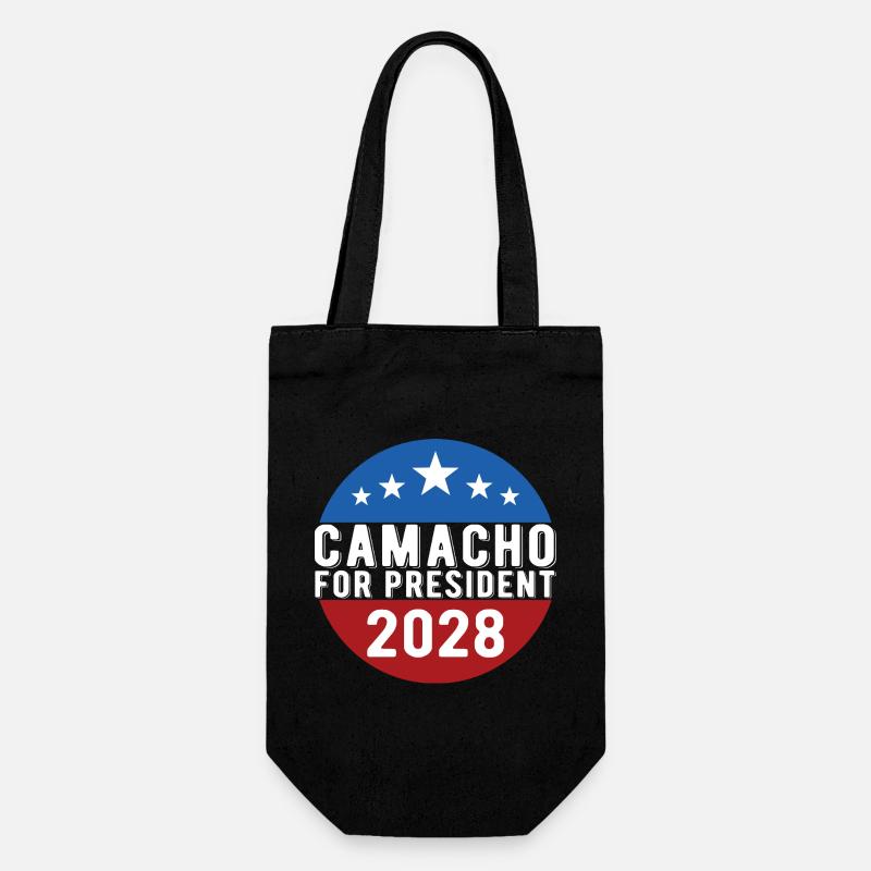 Camacho 2028 Emblem Parody Funny Not Sure - Gift Bag for Bottles - black