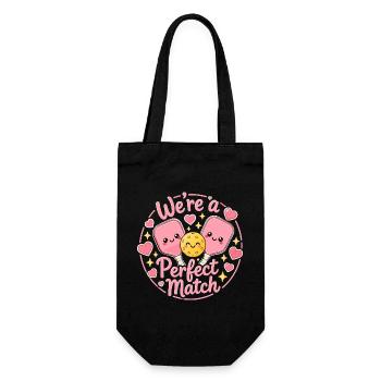Pickleball Love: The Perfect Kawaii Duo - Gift Bag for Bottles - black - Front