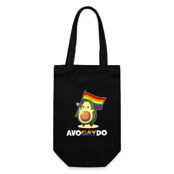 Avocado gay pride lustig regenbogenflagge LGBT  - Geschenkbeutel für Flaschen - Schwarz - Vorne