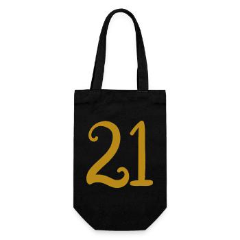 21 - Gift Bag for Bottles - black - Front
