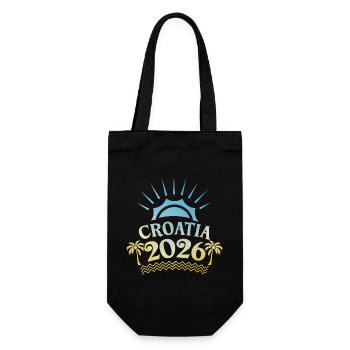 Croatia 2026 Colorful - Gift Bag for Bottles - black - Front