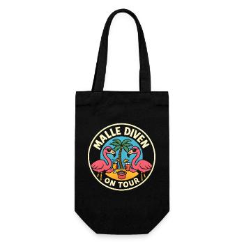 Malle Divas On Tour Women's Flamingo Mallorca Party - Gift Bag for Bottles - black - Front