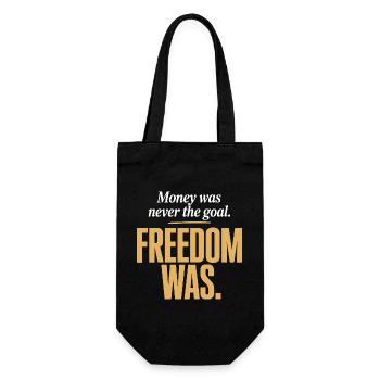 Money Goal Freedom Mindset Entrepreneur Freedom - Gift Bag for Bottles - black - Front