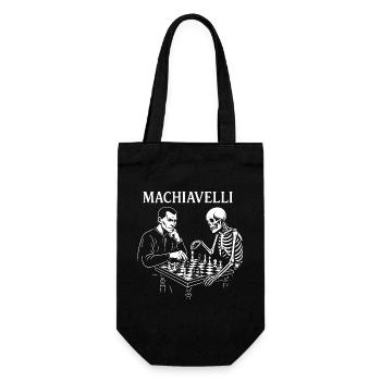 Machiavelli Playing Chess with Skeleton - Gift Bag for Bottles - black - Front