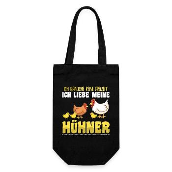 Hühnerflüsterer Huhn Hühnerhalter Hühner - Geschenkbeutel für Flaschen - Schwarz - Vorne