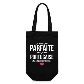 Je Ne Suis Pas Parfaite Mais Je Suis Portugaise... - Sac à bouteille - noir - Devant