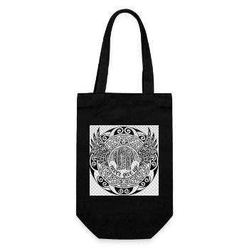Never Give Up Mandala Wings mit Maori sryle - Geschenkbeutel für Flaschen - Schwarz - Vorne