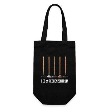 Leiter vom Rechenzentrum Gärtner Gärtnerin Garten - Geschenkbeutel für Flaschen - Schwarz - Vorne