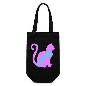 Cat Mouse - Gift Bag for Bottles - black - Front