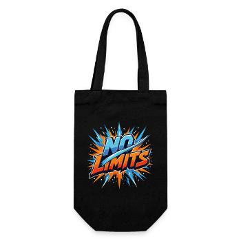 No Limits Motivation Sports Gaming Saying Design - Gift Bag for Bottles - black - Front
