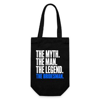The Myth The Man The Legend The Bridesman - Gift Bag for Bottles - black - Front