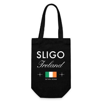 Coordonnées de Sligo Irlande Souvenir de voyage - Sac à bouteille - noir - Devant