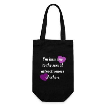 Asexuelle Immunität - Geschenkbeutel für Flaschen - Schwarz - Vorne