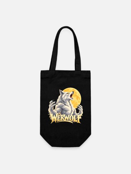 Werwolf Mondlicht Kraft - Geschenkbeutel für Flaschen - Schwarz