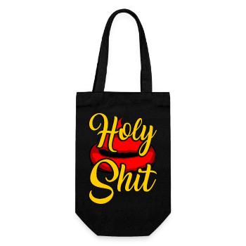 Holy shit damn cheeky swear bad luck - Gift Bag for Bottles - black - Front