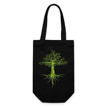arbres arbre nature nature symbole forêt forêt logo - Sac à bouteille - noir - Devant