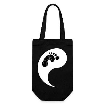 White baby half - Gift Bag for Bottles - black - Front