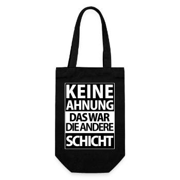 Andere Schicht – Keine Ahnung - Geschenkbeutel für Flaschen - Schwarz - Vorne