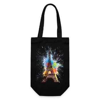 Paris Eiffel Tower France France Tour Eiffel - Gift Bag for Bottles - black - Front